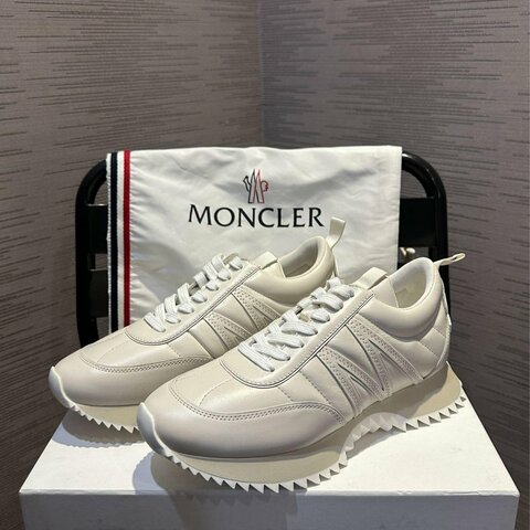 💎Han's house精品服飾💎MONCLER Pacey 小白鞋 皮革 現貨 UK 6 ~ 8 原價24000
