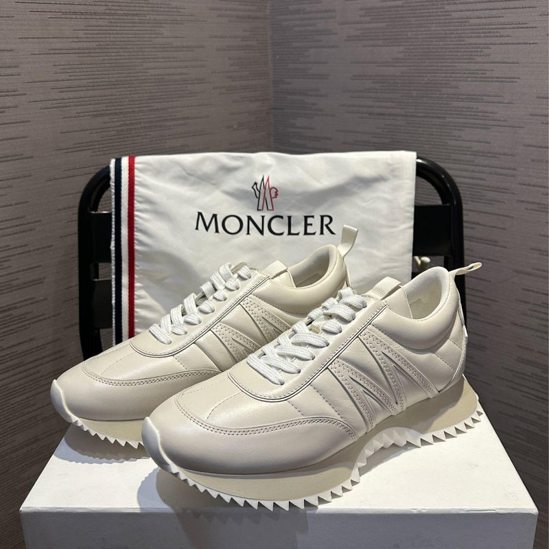 💎Han's house精品服飾💎MONCLER Pacey 小白鞋 皮革 現貨 UK 6 ~ 8 原價24000-0