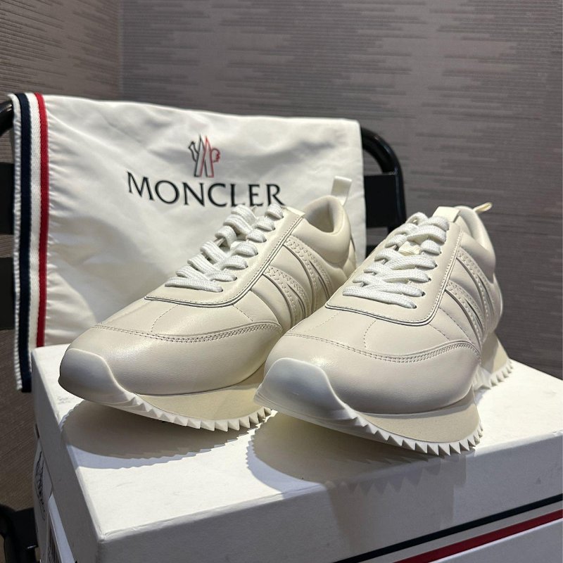 💎Han's house精品服飾💎MONCLER Pacey 小白鞋 皮革 現貨 UK 6 ~ 8 原價24000-7