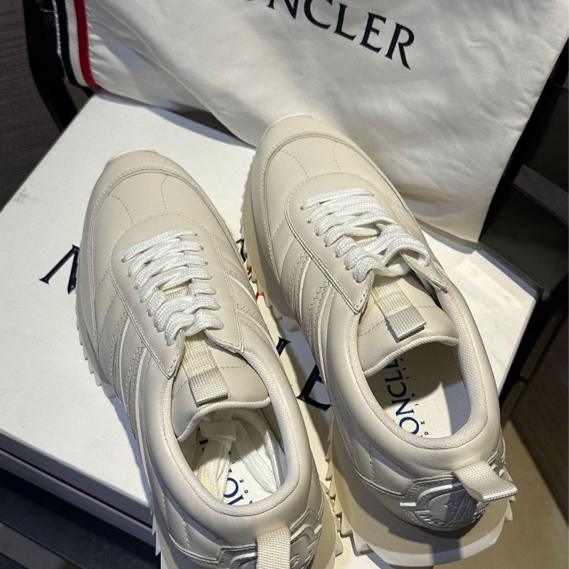 💎Han's house精品服飾💎MONCLER Pacey 小白鞋 皮革 現貨 UK 6 ~ 8 原價24000-8