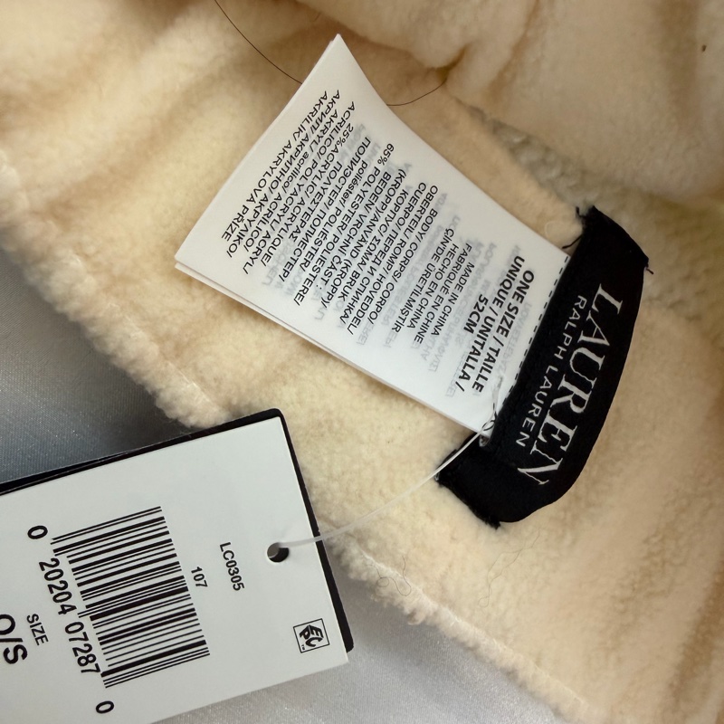 Ralph Lauren Polo 毛球針織帽(米白)-2