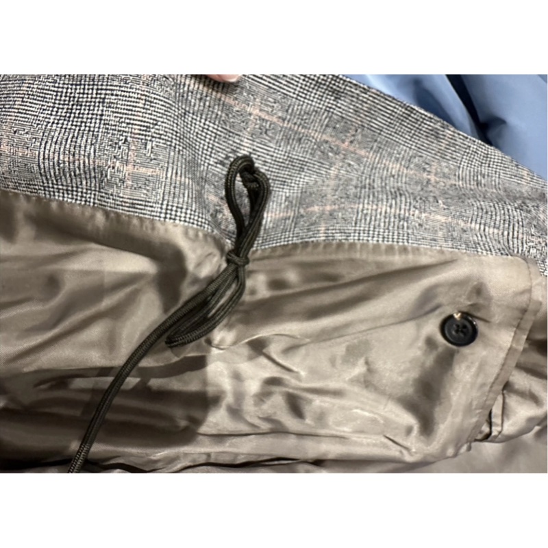 Alexander McQueen 軍绿色+灰格紋外套-3