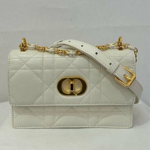 DIOR 白色金釦MISS CARO MINI