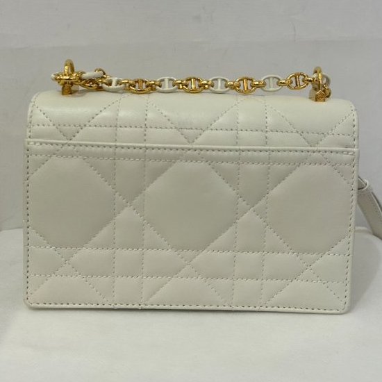 DIOR 白色金釦MISS CARO MINI-2