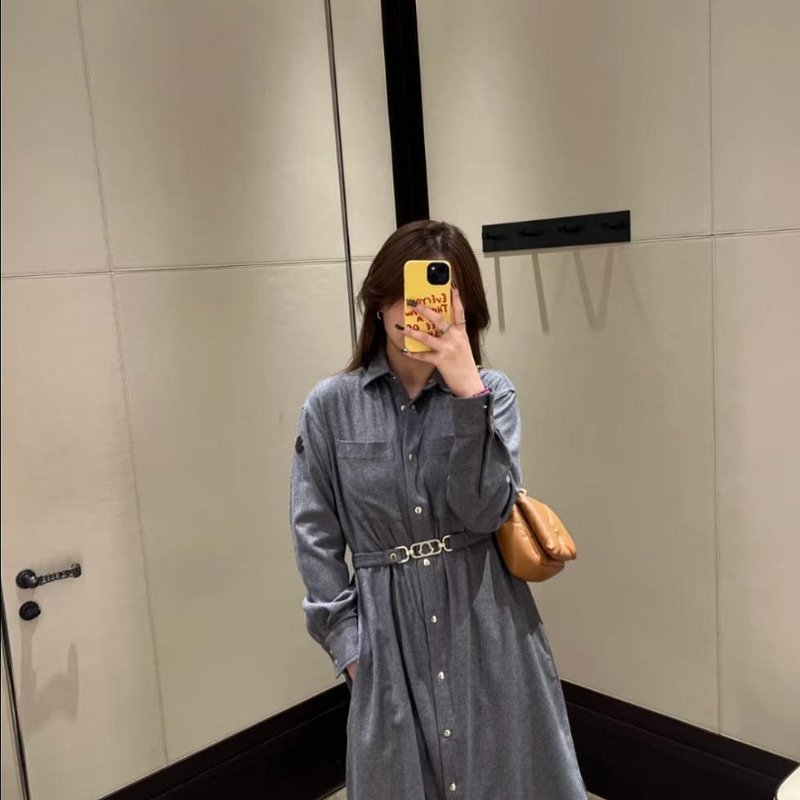 💎Han's house精品服飾💎moncler 羊毛 襯衫 連身裙 洋裝-7