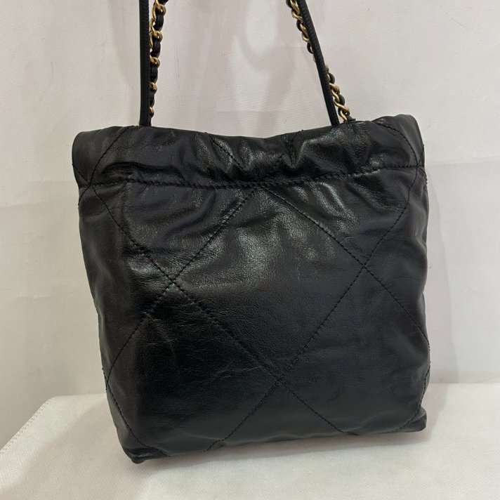 CHANEL黑金羊皮22BAG MINI-2