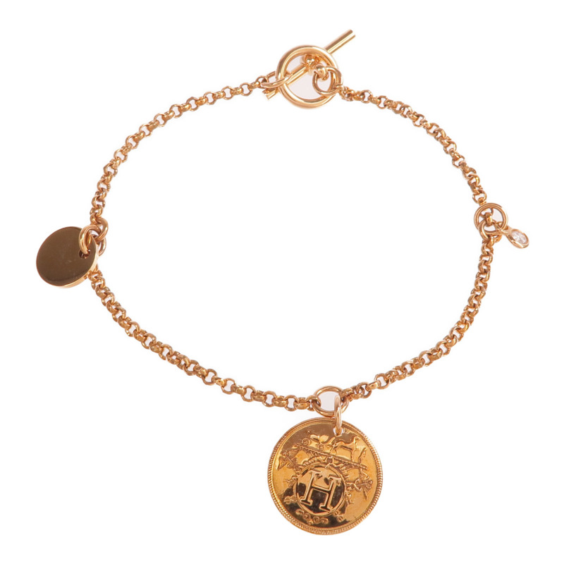 HERMES 18K玫瑰金Ex-Libris Bracelet鑽石手鏈-3
