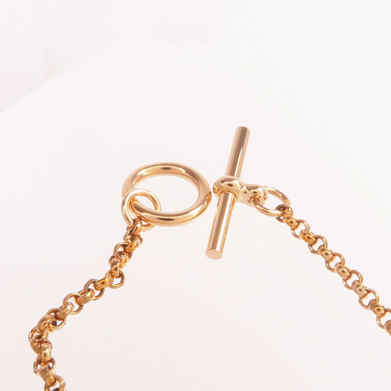 HERMES 18K玫瑰金Ex-Libris Bracelet鑽石手鏈-5