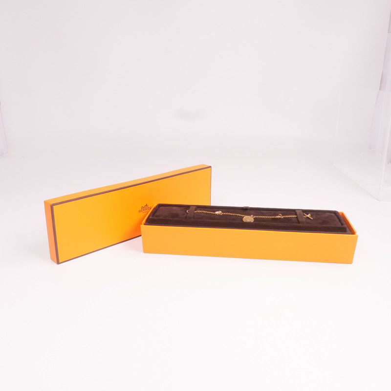 HERMES 18K玫瑰金Ex-Libris Bracelet鑽石手鏈-8