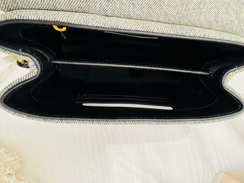 全新YSL Lou Lou V紋斜背包 牛仔包-22