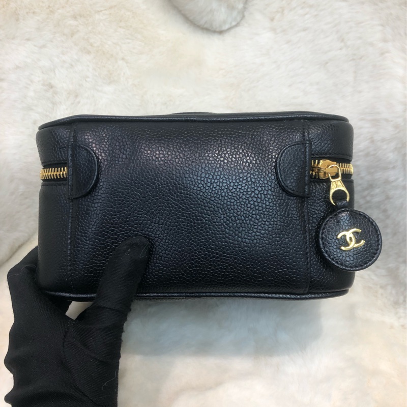 Chanel 黑色中古化妝盒 XB343-1