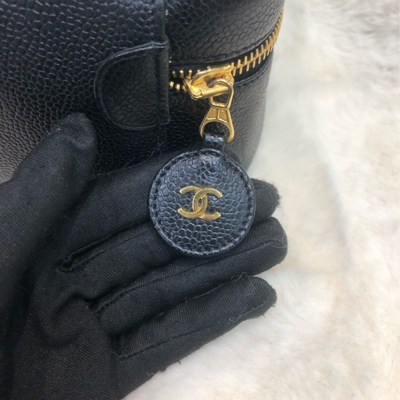 Chanel 黑色中古化妝盒 XB343-6