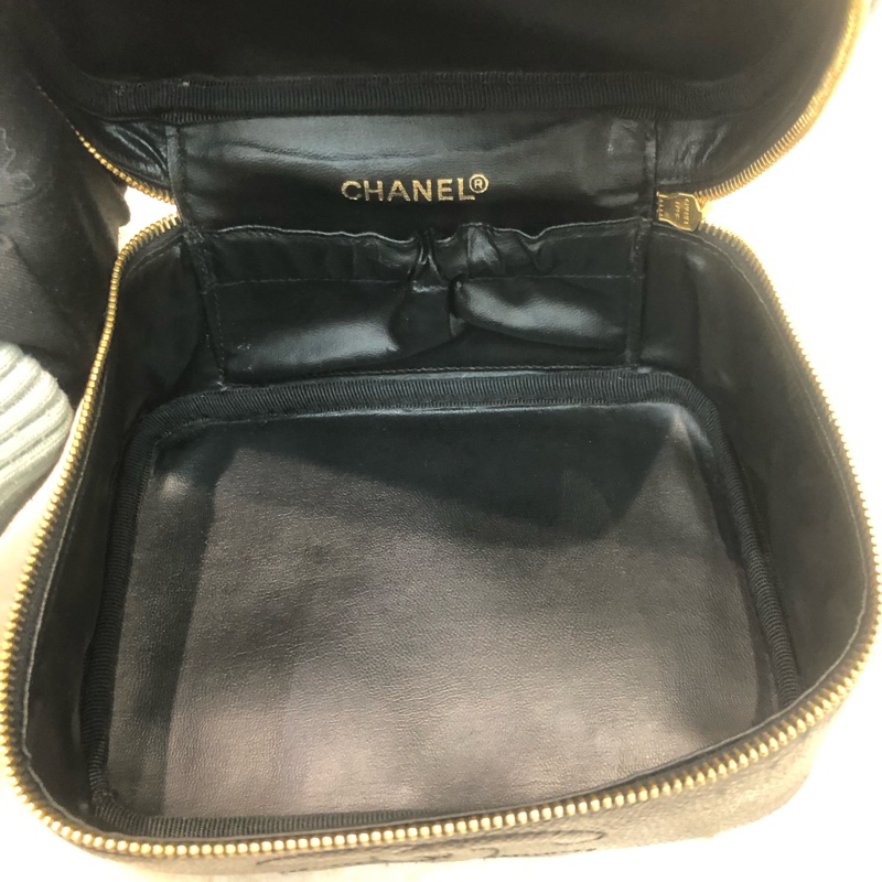 Chanel 黑色中古化妝盒 XB343-15