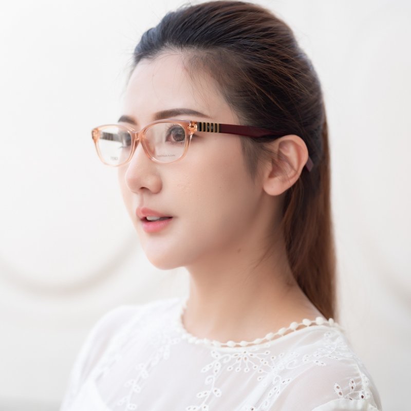 FENDI 光學眼鏡(透明咖啡色)-4