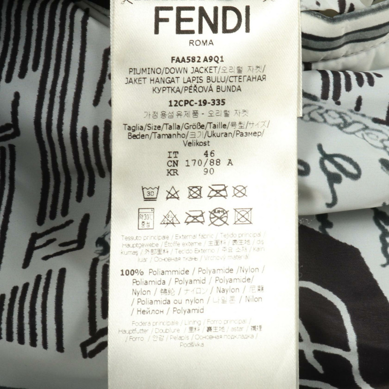 FENDI 羽絨外套 #46 尼龍 白色 多色 二手 女款-4