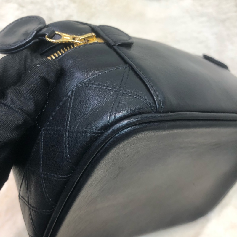 Chanel 黑色中古凌格化妝袋 XB502-7