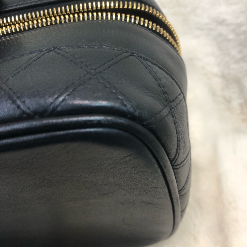 Chanel 黑色中古凌格化妝袋 XB502-10