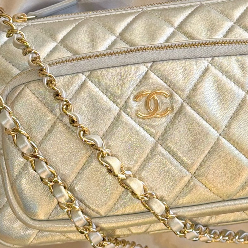 Chanel 相機包小郵差✨芯片款-銀河系美品-4
