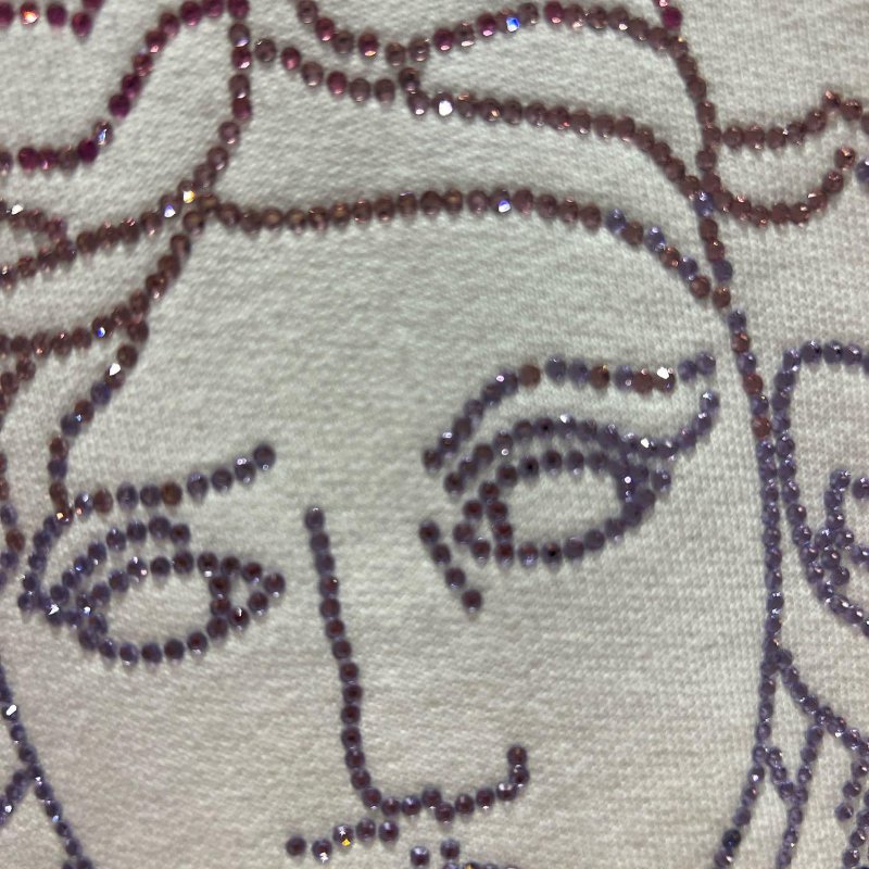 💎Han's house精品服飾💎VERSACE 凡賽斯 女神頭 水鑽 大學T 衛衣 長袖-4