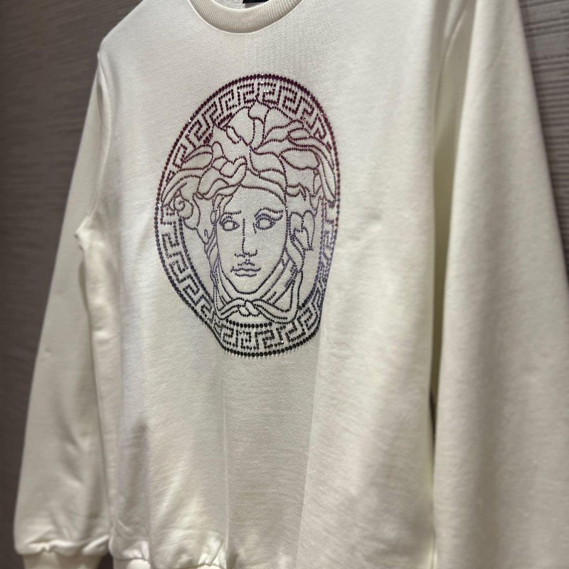 💎Han's house精品服飾💎VERSACE 凡賽斯 女神頭 水鑽 大學T 衛衣 長袖-5