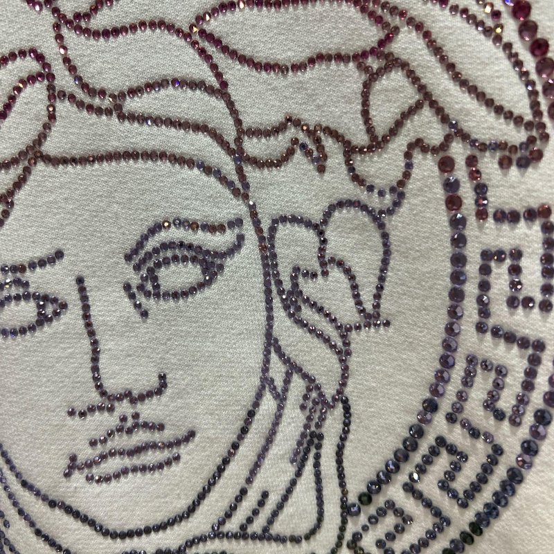 💎Han's house精品服飾💎VERSACE 凡賽斯 女神頭 水鑽 大學T 衛衣 長袖-6