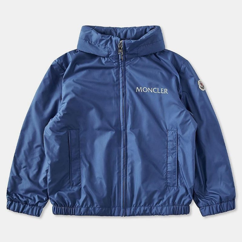 💎Han's house精品服飾💎 moncler 防水 尼龍 風衣 連帽 外套 藍 現貨 青年款 =男成人XS~M 原價21500-1