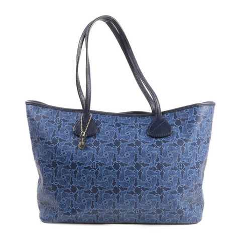 CELINE 塗層帆布Tote Bag銀扣手挽袋