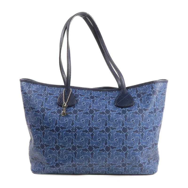 CELINE 塗層帆布Tote Bag銀扣手挽袋-0