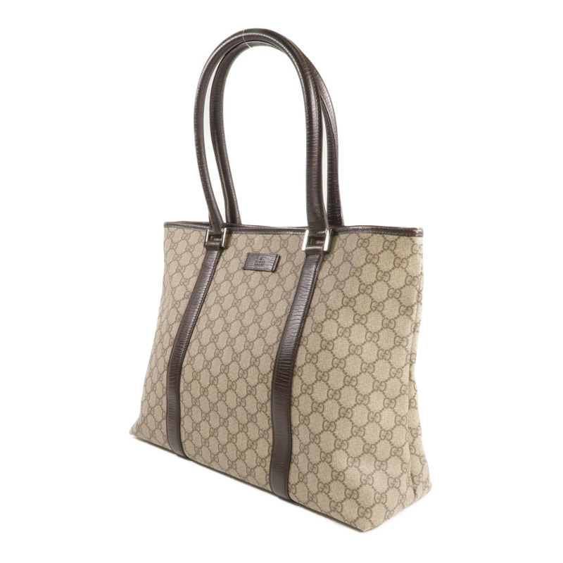 GUCCI 塗層帆布Tote Bag銀扣手挽袋-1