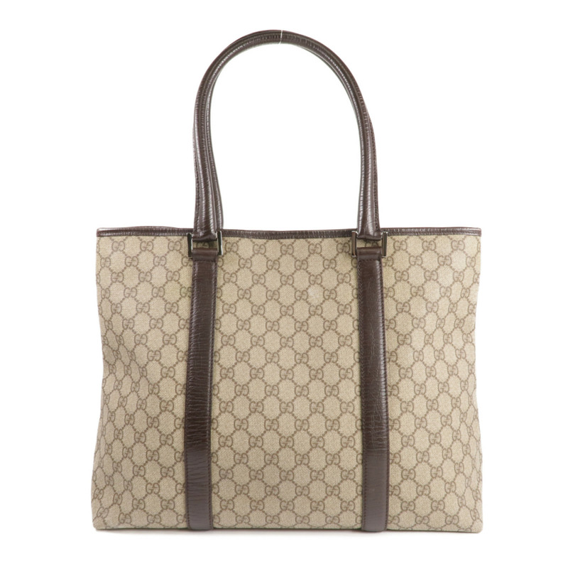 GUCCI 塗層帆布Tote Bag銀扣手挽袋-2