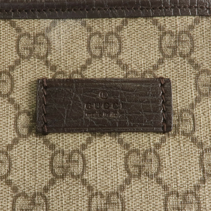 GUCCI 塗層帆布Tote Bag銀扣手挽袋-12