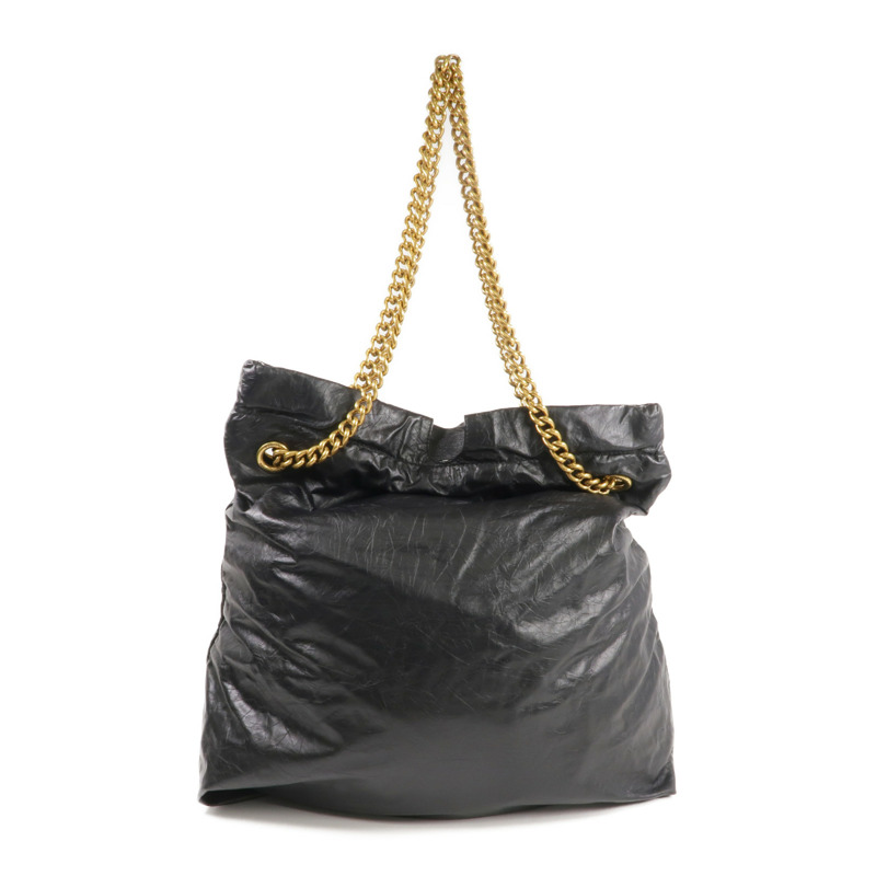 BALENCIAGA 牛皮皮革Crush Bag金扣鏈帶肩背袋-2