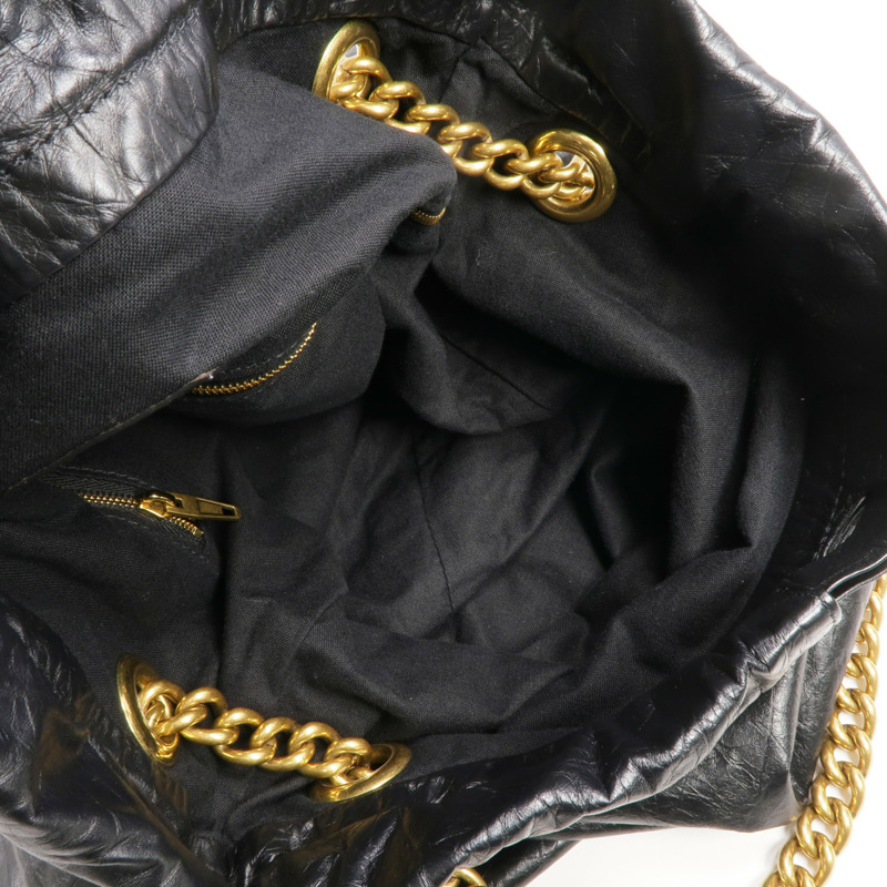 BALENCIAGA 牛皮皮革Crush Bag金扣鏈帶肩背袋-4