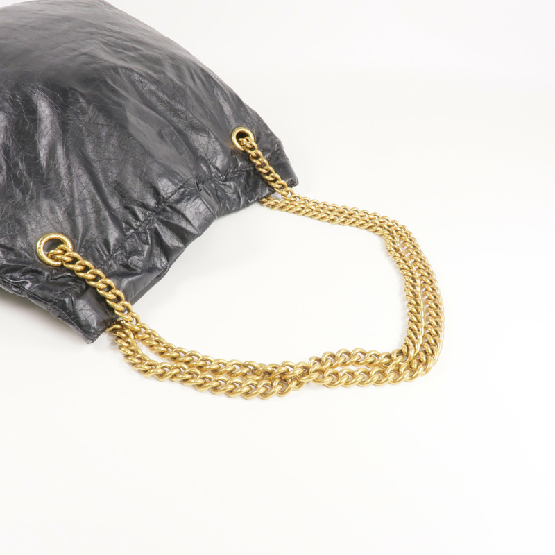 BALENCIAGA 牛皮皮革Crush Bag金扣鏈帶肩背袋-7