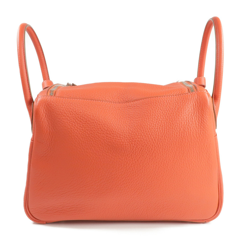 HERMES Clemence皮革Lindy 30手挽肩背兩用袋Sanguine/Rouge Pivoine-2