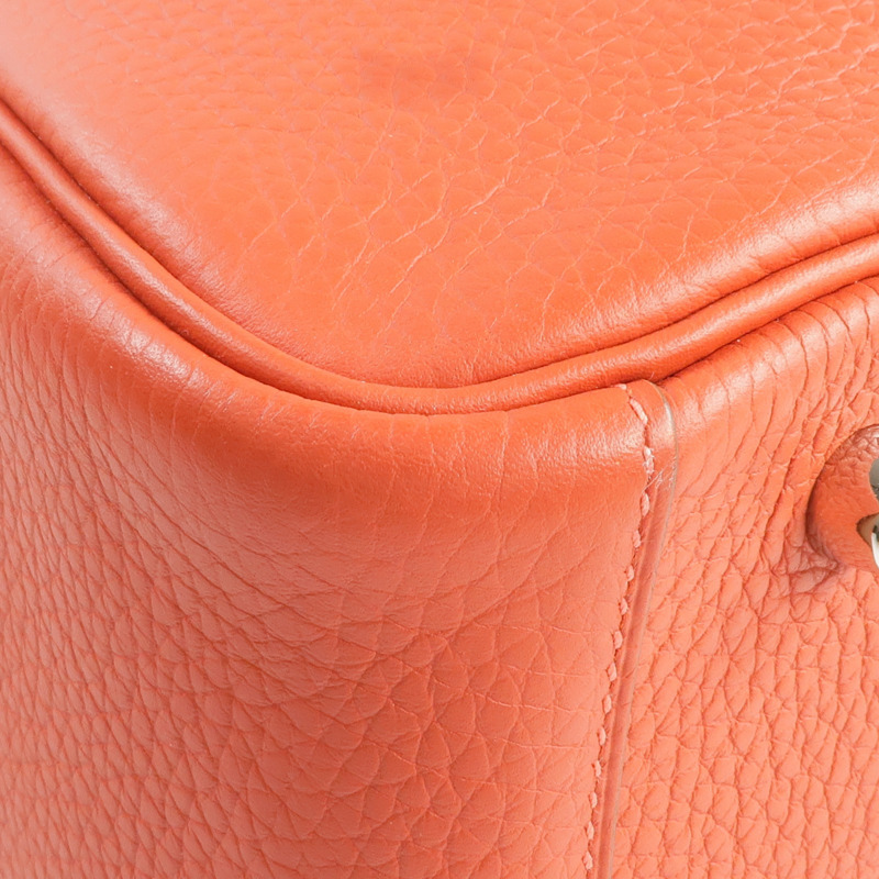 HERMES Clemence皮革Lindy 30手挽肩背兩用袋Sanguine/Rouge Pivoine-9