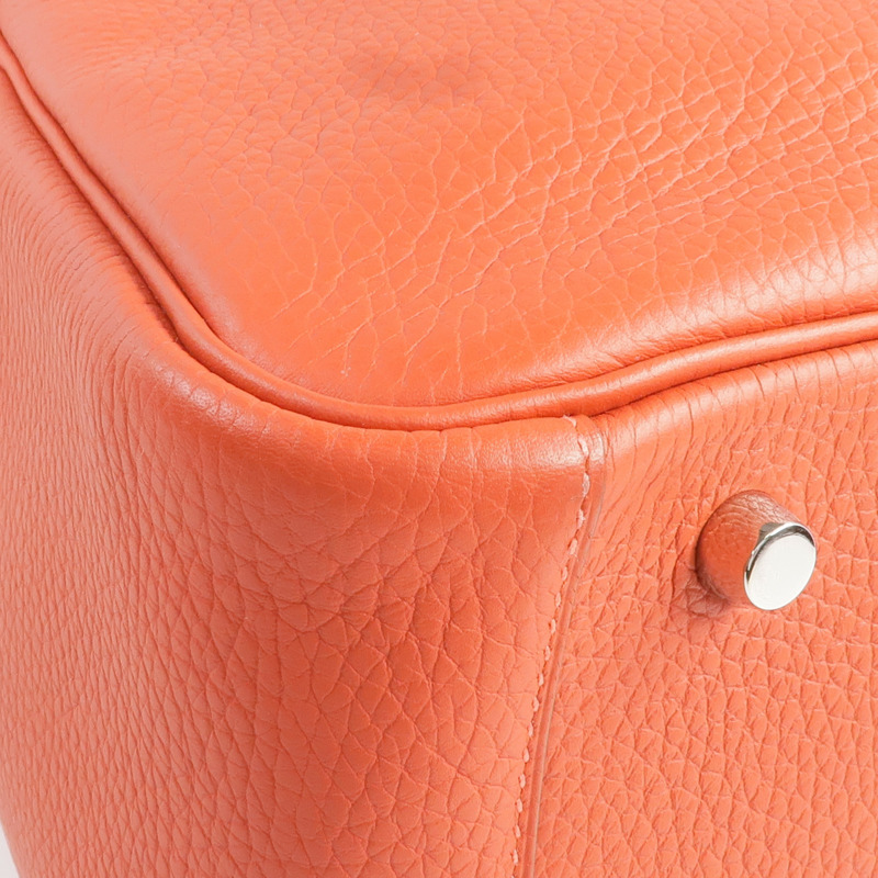 HERMES Clemence皮革Lindy 30手挽肩背兩用袋Sanguine/Rouge Pivoine-11