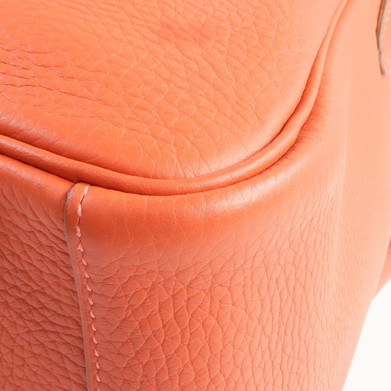 HERMES Clemence皮革Lindy 30手挽肩背兩用袋Sanguine/Rouge Pivoine-12