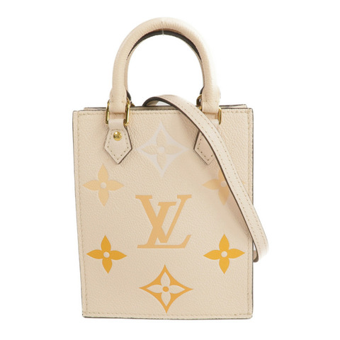 LOUIS VUITTON Monogram Empreinte Petit Sack Plat金扣手挽肩背兩用袋
