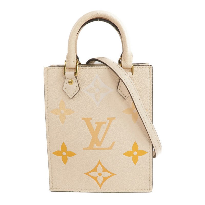 LOUIS VUITTON Monogram Empreinte Petit Sack Plat金扣手挽肩背兩用袋-0