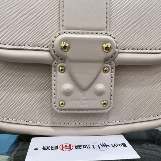 東區正精品㊣LV M22720 HIDE AND SEEK 近全新淺粉/白色水波紋手提包斜背包兩用包 RA1826-4