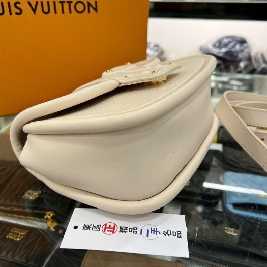 東區正精品㊣LV M22720 HIDE AND SEEK 近全新淺粉/白色水波紋手提包斜背包兩用包 RA1826-7