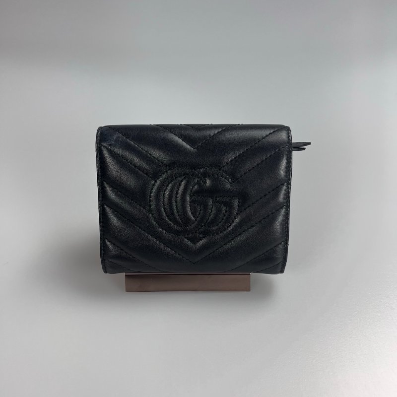 GUCCI 474802 黑MARMONT三折短夾-1