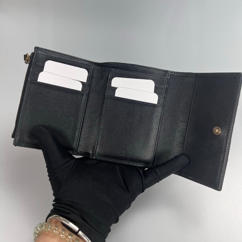 GUCCI 474802 黑MARMONT三折短夾-4