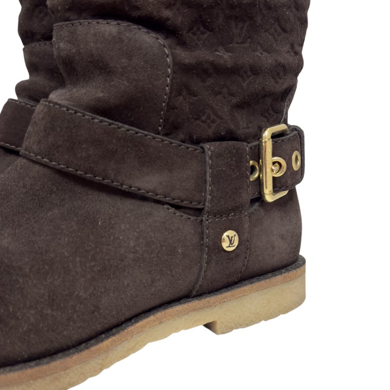 LOUIS VUITTON Snowball 老花 毛毛靴-2