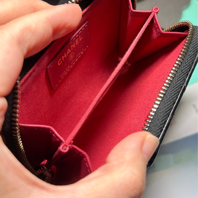 Chanel 19雙c 小羊皮 多功能卡包(近全新)-27