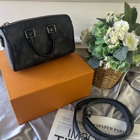 City Keepall XS 迷你波士頓包(黑灰色)
