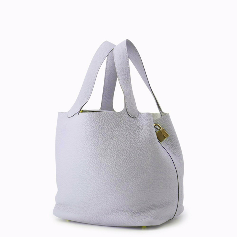 愛馬仕 Hermès Picotin Lock MM 手提包,綠色/香檳色,Taurillon Clemence 皮革,K 印記-1