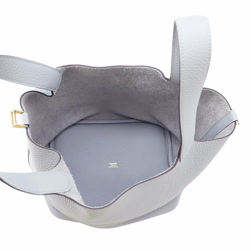 愛馬仕 Hermès Picotin Lock MM 手提包,綠色/香檳色,Taurillon Clemence 皮革,K 印記-4