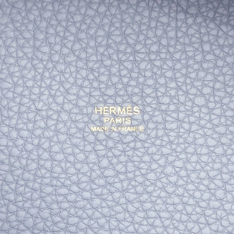 愛馬仕 Hermès Picotin Lock MM 手提包,綠色/香檳色,Taurillon Clemence 皮革,K 印記-11